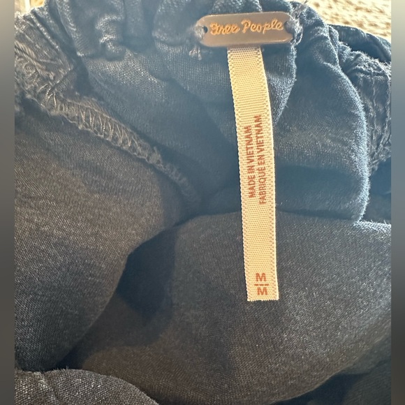 Free People Black Mini Babydoll Dress Size Medium - Picture 5 of 6